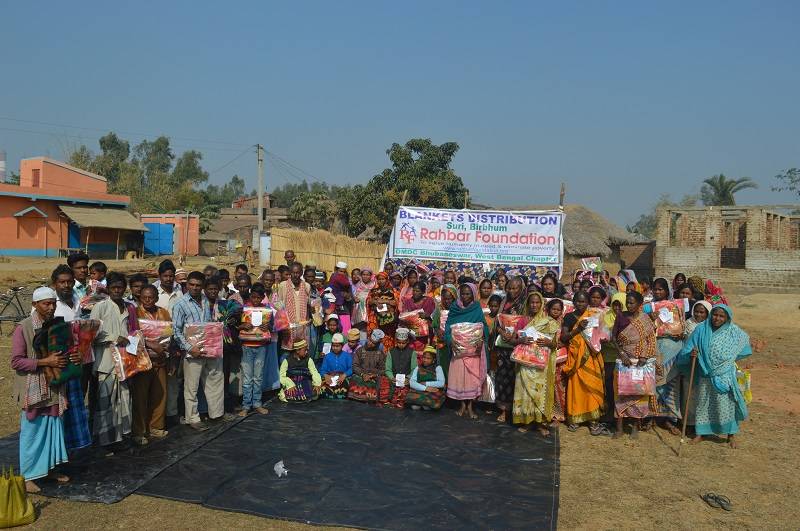 2019 - Blankets distribution to the poor individuals at  Suri, West Bengal